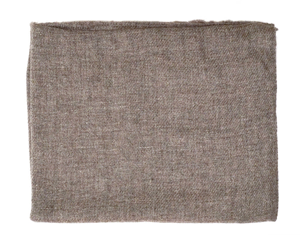 Taupe earthtone cashmere scarf. Casual unisex look - Marie-Pierre Rousseau