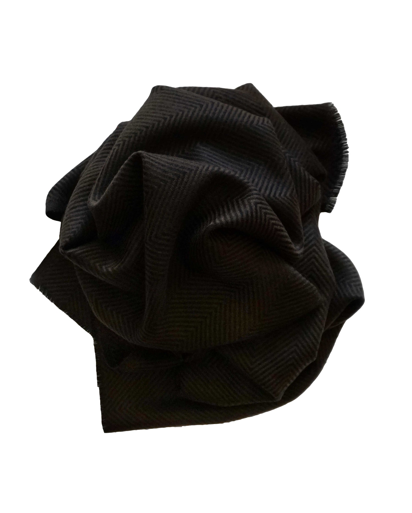 Black and brown handmade chevron woven scarf. A perfect mother’s gift - Marie-Pierre Rousseau